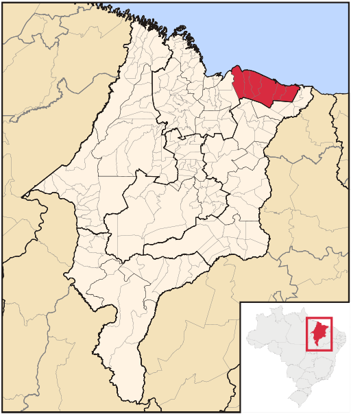 Расположение парка Ленсойс-Мараньенсис на карте штата